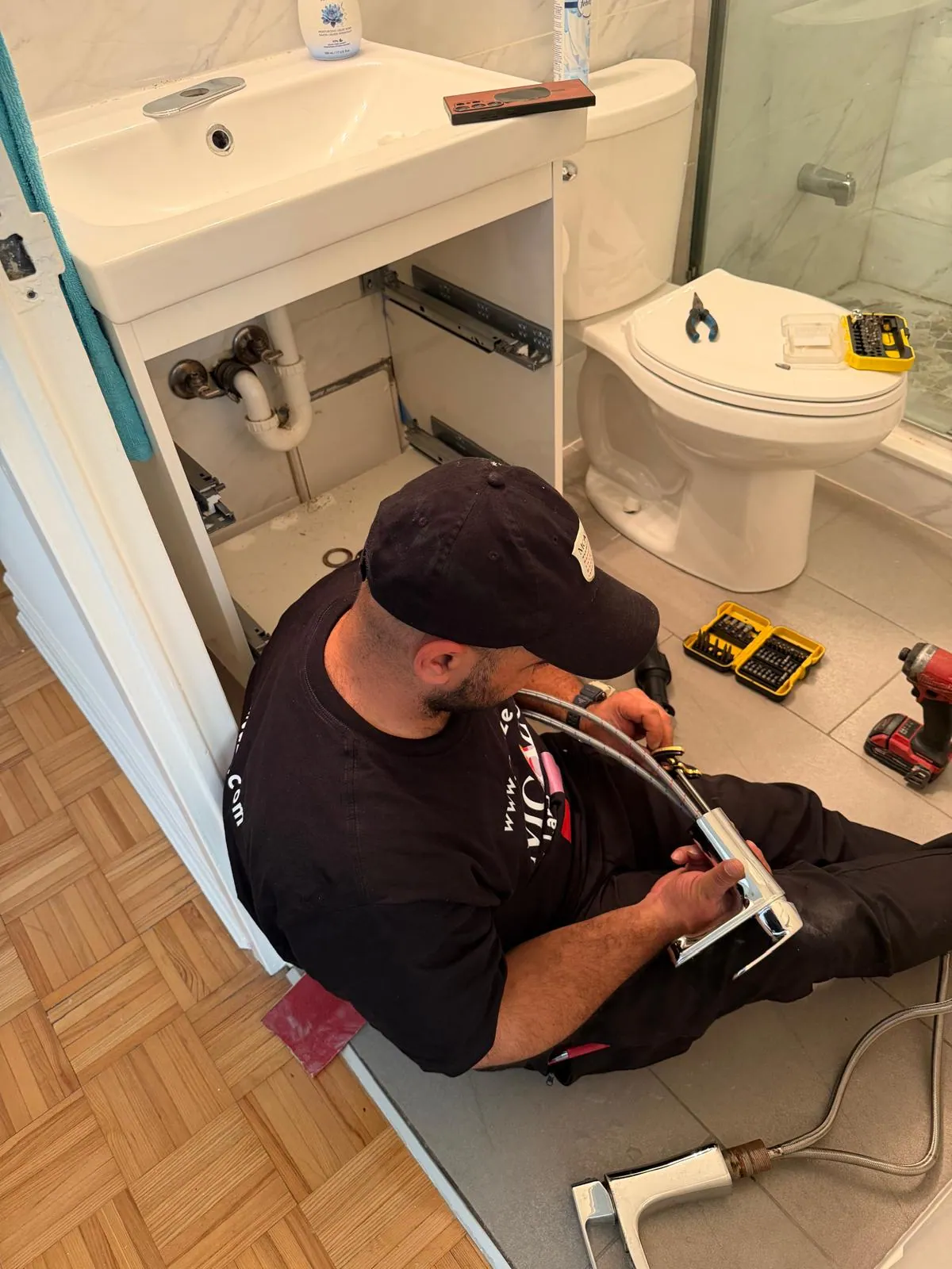 Bathroom electrical upgrade during North York condo renovation