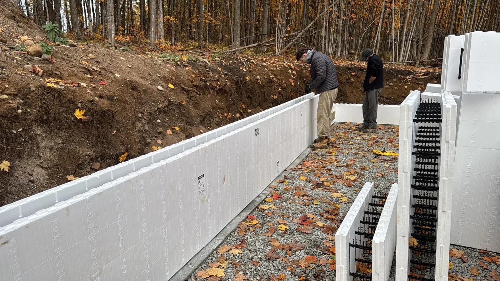 McAze crew installing residential ICF foundation walls in Barrie