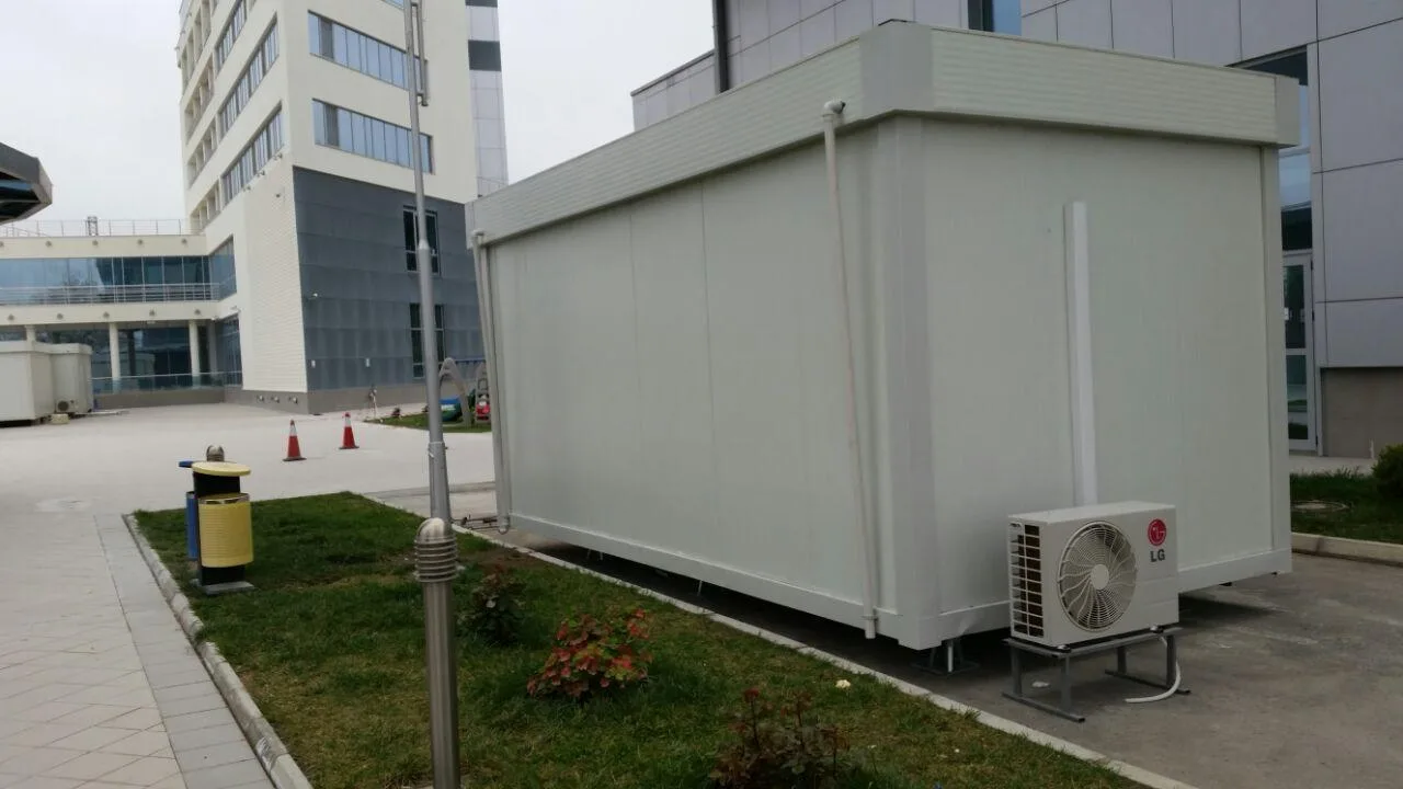 Electrical connection and service routing for a temporary modular office